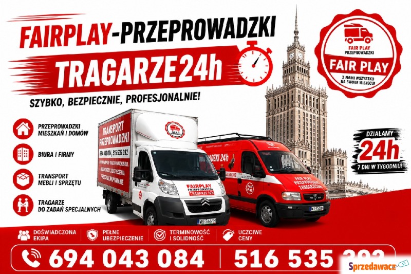 przeprowadzki warszawa | transport | wnoszenie... - Pozostałe usługi dostawcze - Warszawa