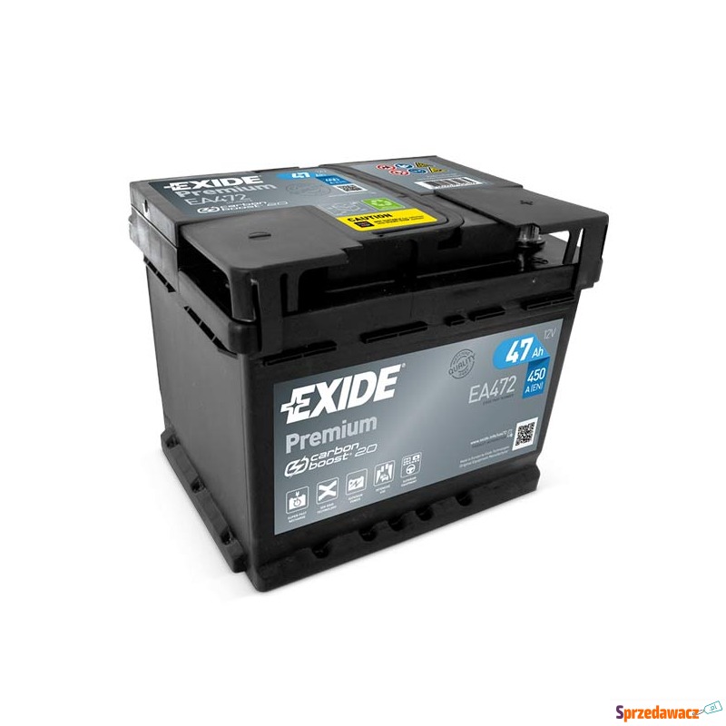 Akumulator Exide Premium 47ah 450a ea472 prawy... - Akumulatory - Chełm