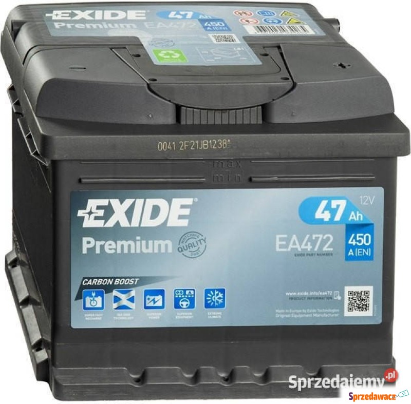 Akumulator 47Ah 450A Exide Premium...