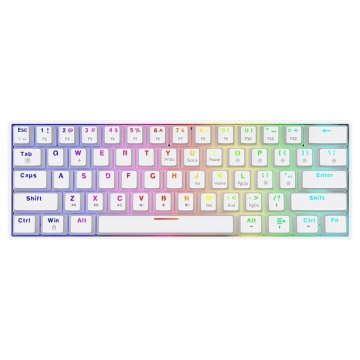 Klawiatura Klawiatura gamingowa Savio Whiteout X2 Outemu Blue przewodowa mechaniczna podświetlana bi