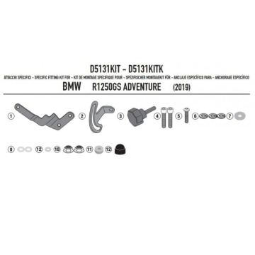 GIVI MOCOWANIE SZYBY 5124DT, 5124D GID5131KIT
