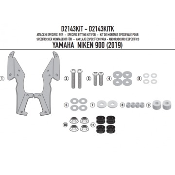 GIVI MOCOWANIE SZYBY D2144ST GID2143KIT