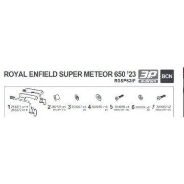 SHAD STELAŻ KUFRA BOCZNEGO 3P DO ROYAL ENFIELD SUP