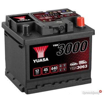 Akumulator Yuasa Standard 12V 45Ah 440A Prawy Plus  Wołomin Wileńska 34