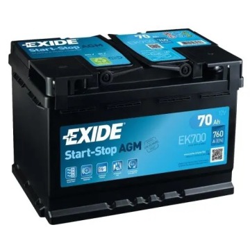 Akumulator EXIDE AGM start&stop ek700 70ah 760a en
