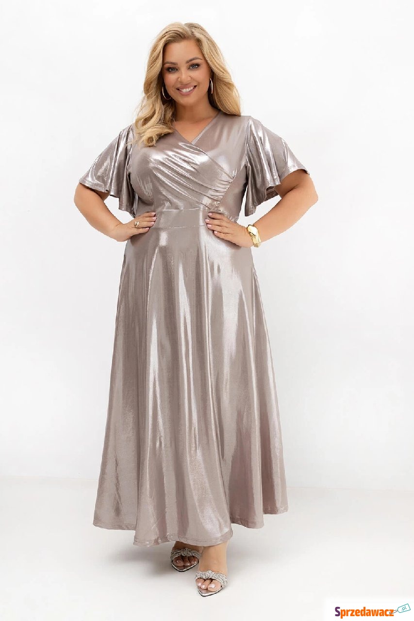 Sukienka maxi kopertowa Silver...