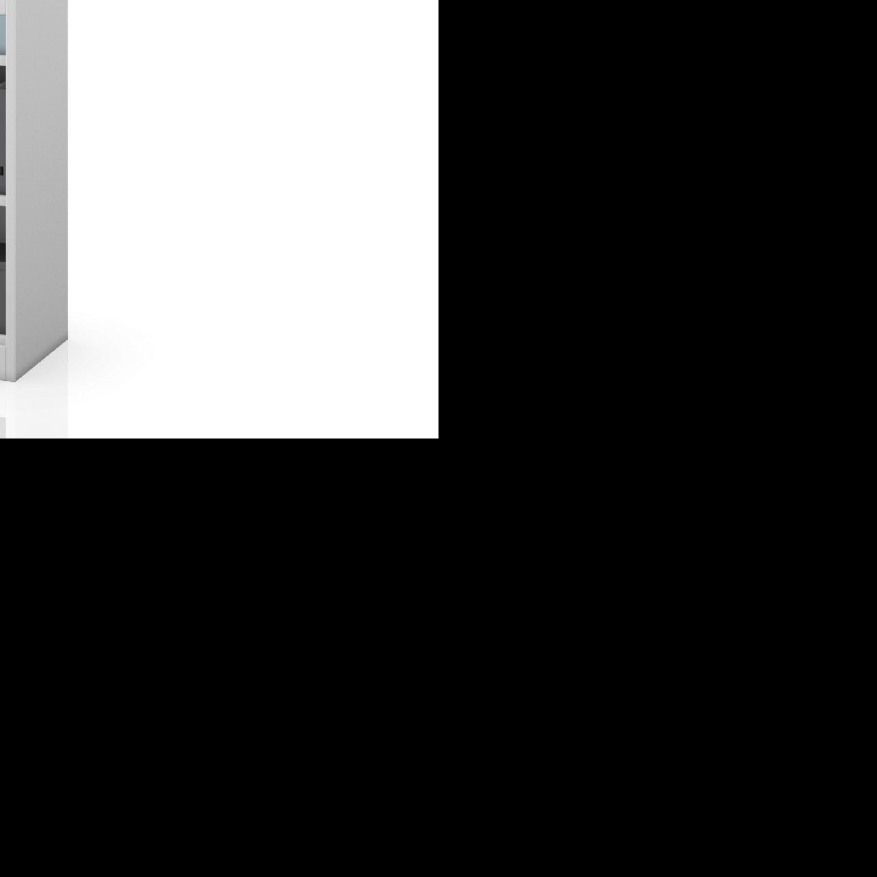 Regał metalowy wąski, archiwiz...