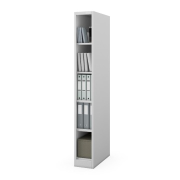 Regał metalowy wąski, archiwizacyjny na dokumenty szary, 250x1850x600 mm: TIM