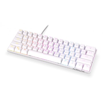 Klawiatura Klawiatura gamingowa Krux Qara 60% przewodowa mechaniczna Outemu Red podświetlana biała