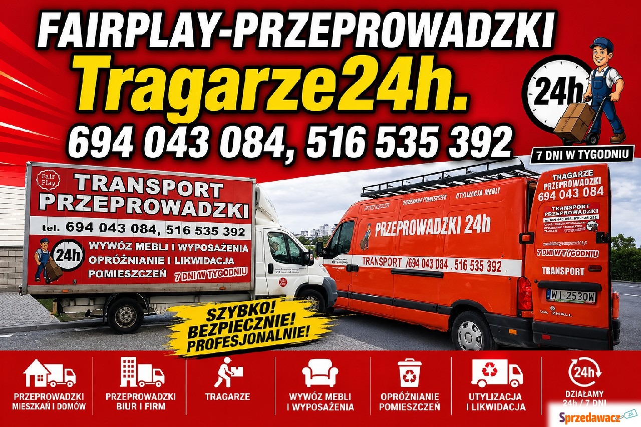 Przeprowadzki i Tragarze 24/7...