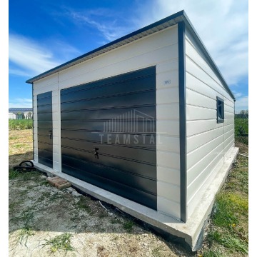 Garaż blaszany 5,5x6 m brama uchylna drzwi 3x... - Garaże i wiaty - Zgorzelec - zdjęcie 3