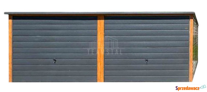 Garaż blaszany 6x6 m - 2x brama...