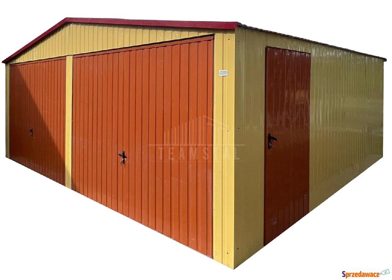 Garaż blaszany 7x6m - 2x brama...