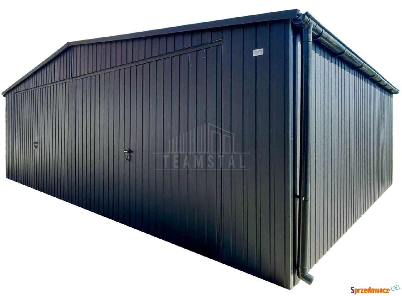 Garaż blaszany 8x6m - 2x brama...