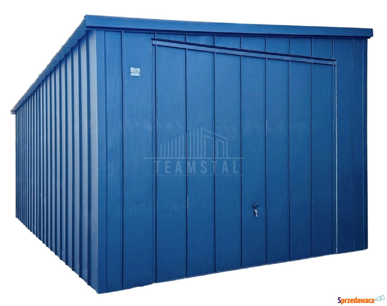Garaż blaszany 4x8 m - brama u...