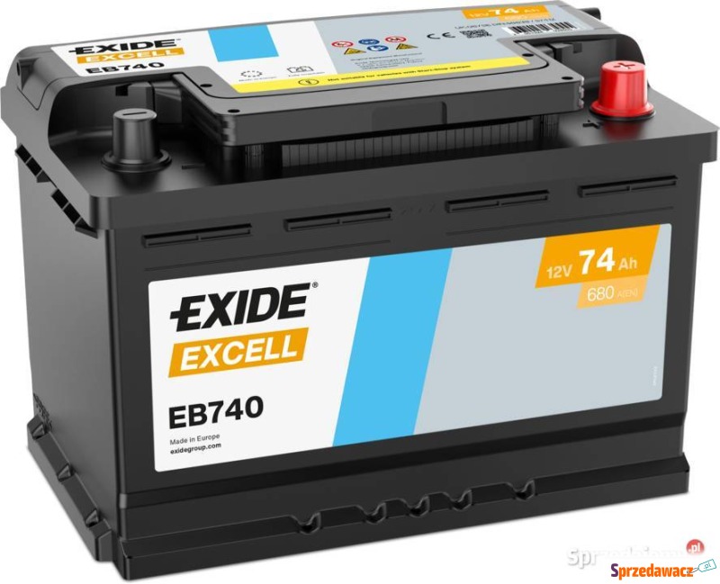 Akumulator 74Ah 680A prawy + Exide...