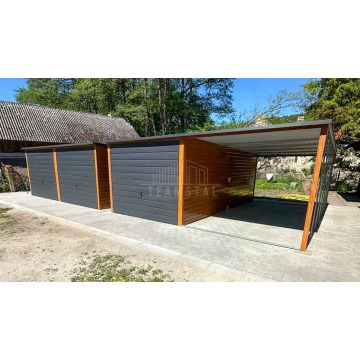 Garaż blaszany 6x6 m - 2x brama uchylna - dre... - Garaże i wiaty - Morąg - zdjęcie 3