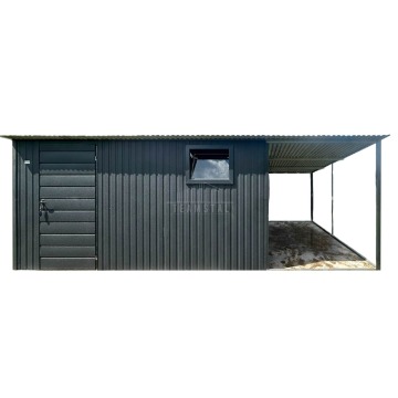 Schowek - Domek ogrodowy 4x5 m + wiata 2x5 m drzwi... - Altany, domki, namioty - Częstochowa - zdjęcie 1