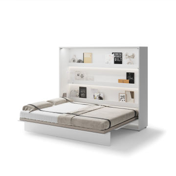 Półkotapczan poziomy BC-14 Bed Concept 160x200 cm 160x200 cm, Biały połysk półkotapczan, półkotapcza