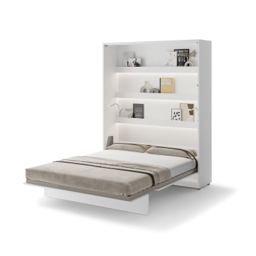Półkotapczan pionowy BC-12 Bed Concept 160x200 cm 160x200 cm, Biały połysk półkotapczan, półkotapcza