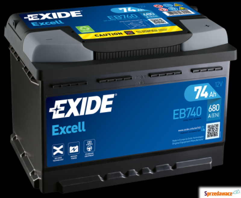 Akumulator 74Ah 680A Exide Excell...