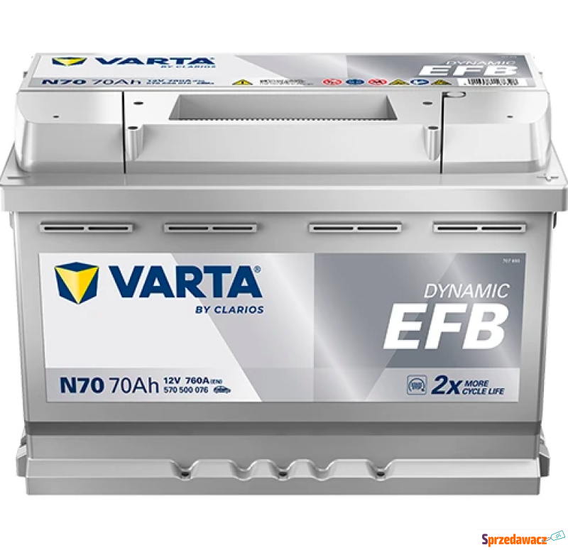 Akumulator 70Ah 760A Varta EFB...