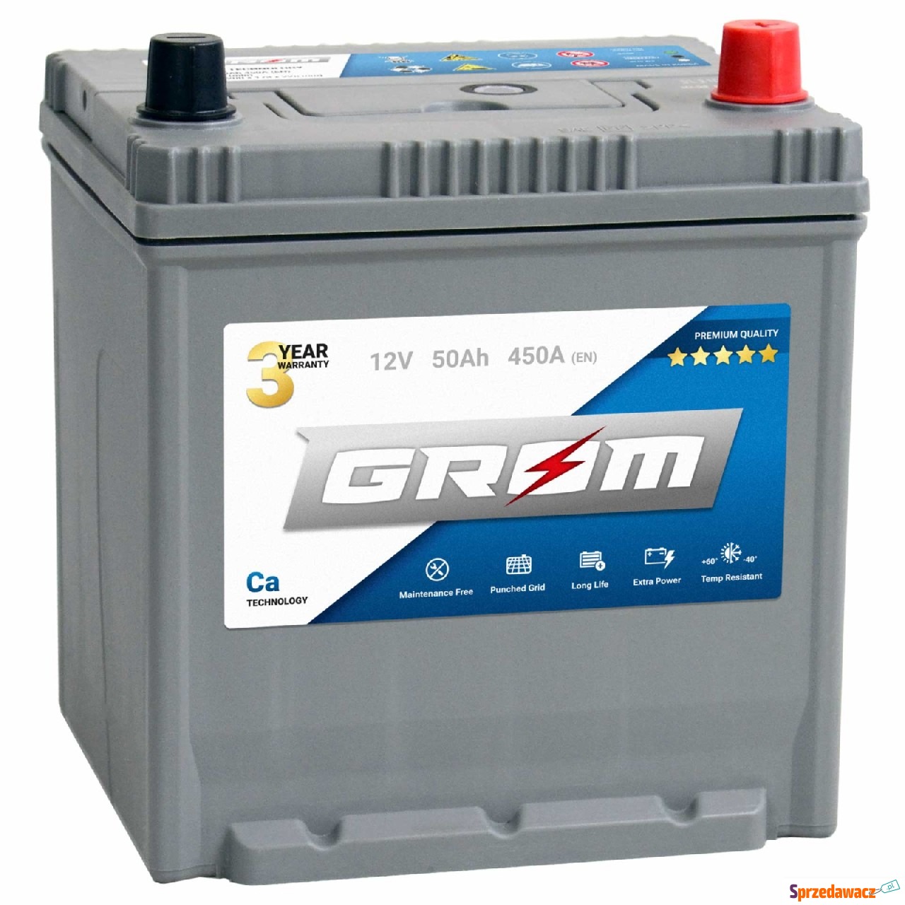 Akumulator 50Ah 450A GROM Premium...