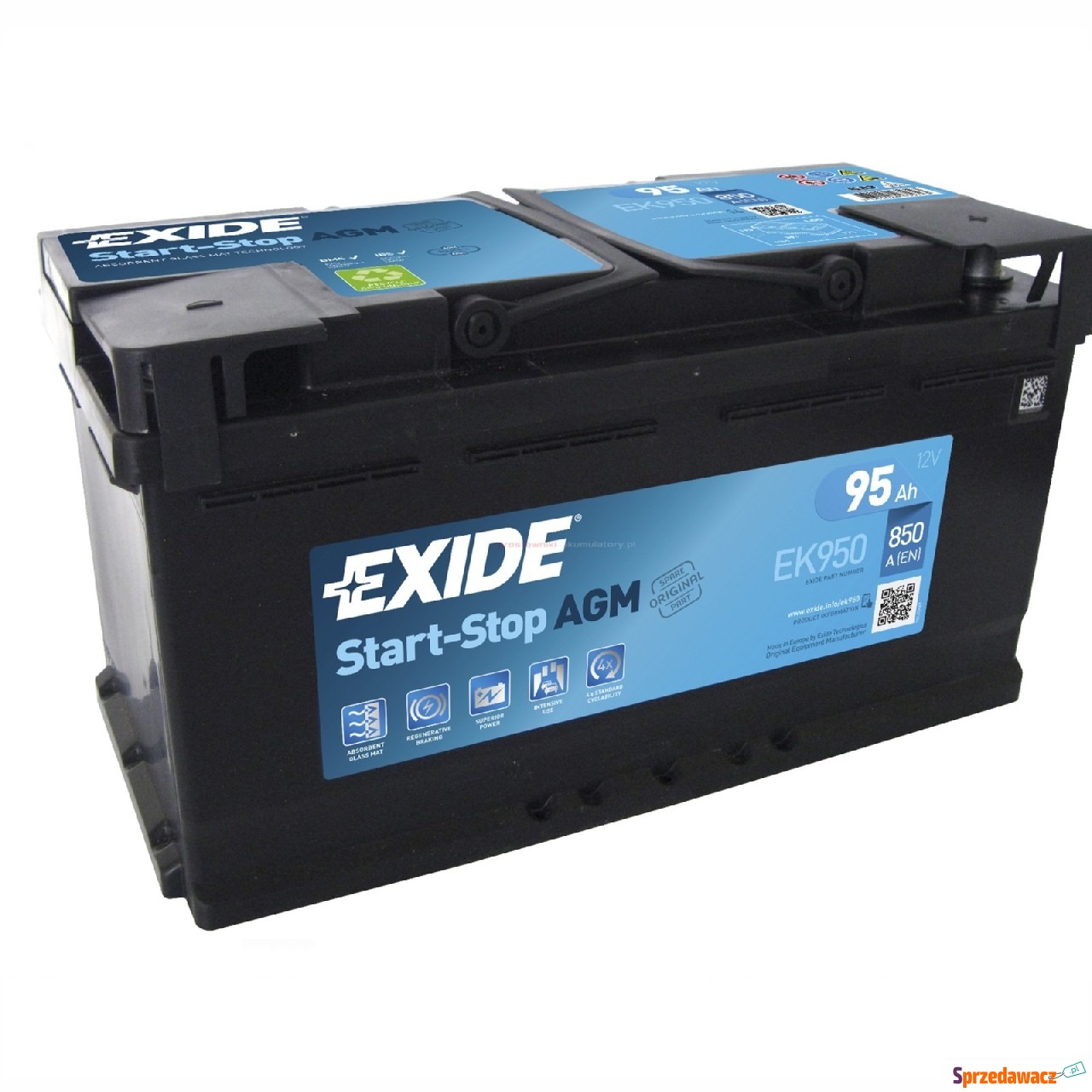 Akumulator 95Ah 850A Exide AGM...