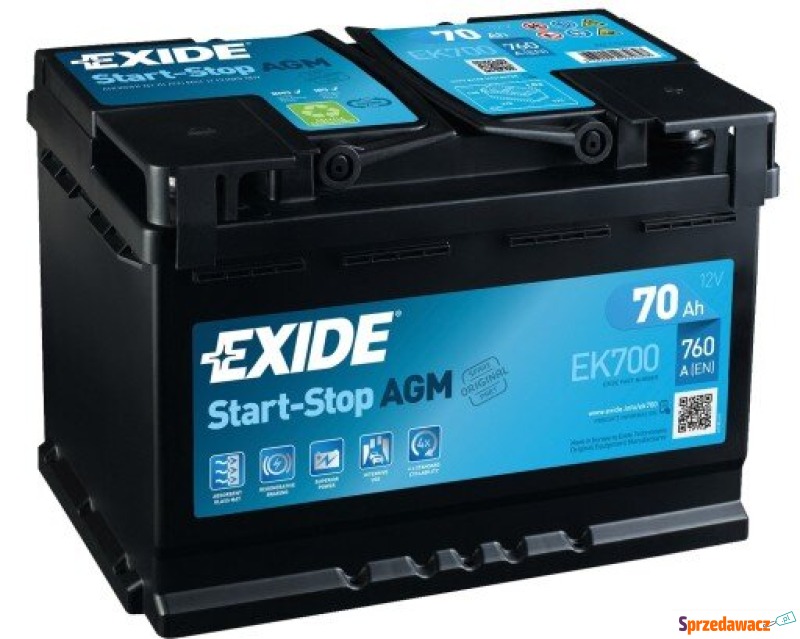 Akumulator 70Ah 760A Exide AGM...