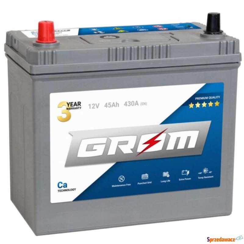 Akumulator GROM Premium 45Ah 430A...