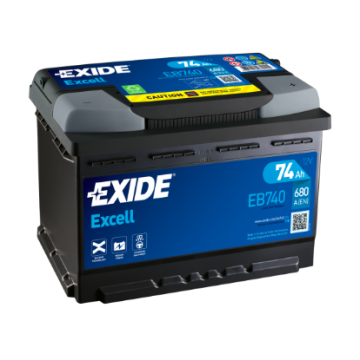 Akumulator 74Ah 680A Exide Excell EB740 - Akumulatory - Elbląg - zdjęcie 1