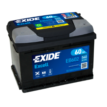 Akumulator 60Ah 540A Exide Excell EB602 - Akumulatory - Elbląg - zdjęcie 1