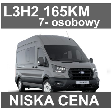 Ford Transit - L3H2 165KM  Super Cena Brygadowy 7-osobowy Kamera Czujniki
