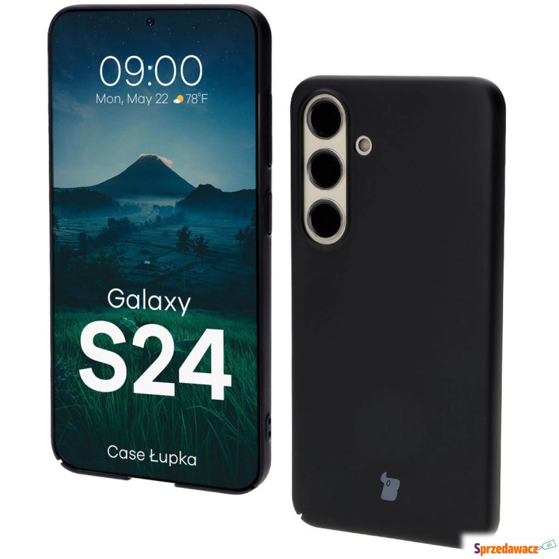 Etui Bizon Case Łupka do Galaxy S24, czarne - Etui na smartfony - Tarnobrzeg