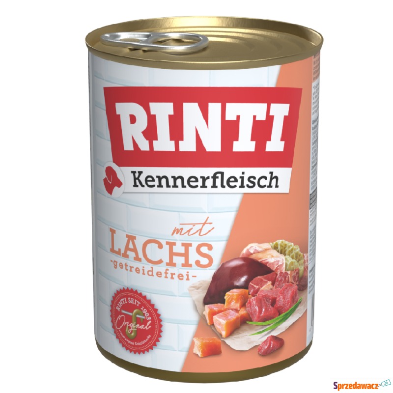 Megapakiet RINTI Kennerfleisch, 24 x 400 g - Łosoś - Karmy dla psów - Chorzów