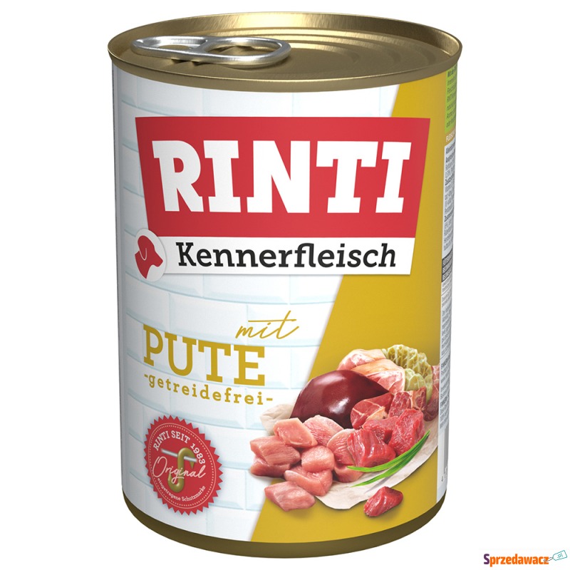 Megapakiet RINTI Kennerfleisch, 24 x 400 g - Indyk - Karmy dla psów - Warszawa