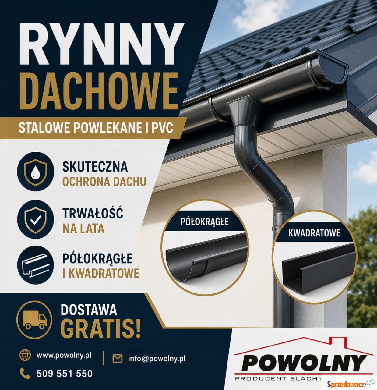 RYNNY stalowe powlekane i PVC...