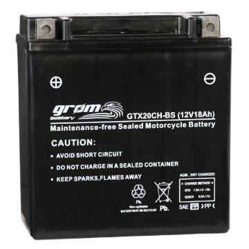 Akumulator motocyklowy Grom GTX20CH-BS  12V 18Ah... - Układ elektryczny - Wołomin - zdjęcie 1