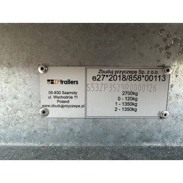 ZP TRAILERS ZP352 - Poleasingowe.pl PL - Przyczepy towarowe - Komorniki - zdjęcie 9