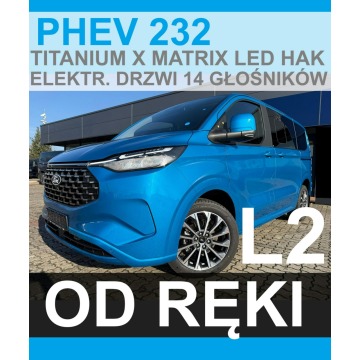 Ford Tourneo Custom - PHEV 232KM  Plug-in Kamera 360 Elektryczne Drzwi Hak Super Cena Odręki