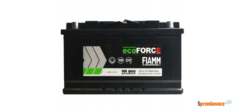 Akumulator 80AH Fiamm eco force agm Płock Chopina... - Akumulatory - Płock