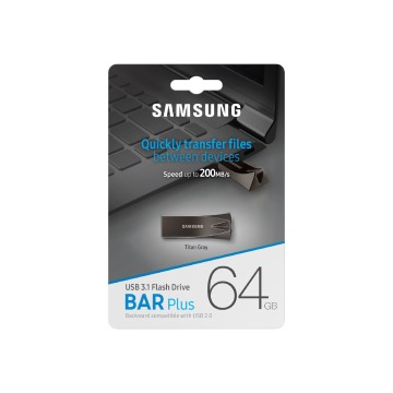 Pendrive SAMSUNG BAR PLUS (2020) 64GB MUF-64BE3/APC Titan Gray