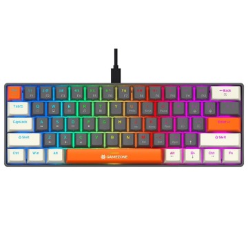 Klawiatura Klawiatura gamingowa Tracer GameZone Claws 61 przewodowa mechaniczna podświetlana szara