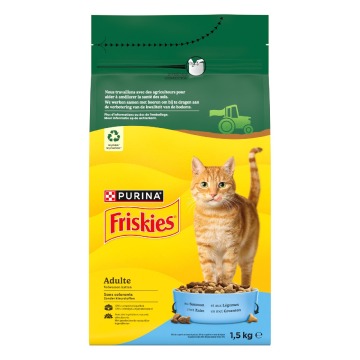 PURINA Friskies Adult Cat, łosoś i warzywa  - 1,5 kg
