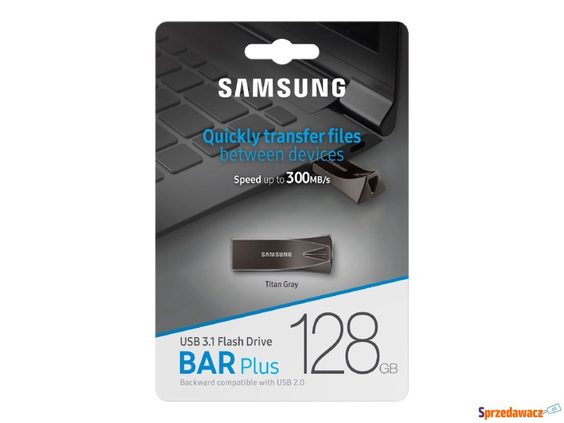Pendrive Samsung Bar Plus 128 GB Szary - Pamięć flash (Pendrive) - Bielsko-Biała