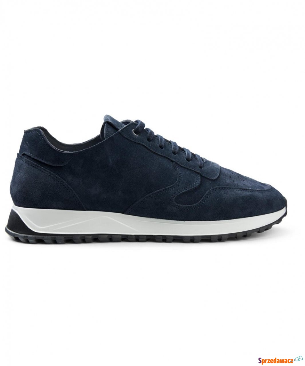 Granatowe Zamszowe Sneakersy P...