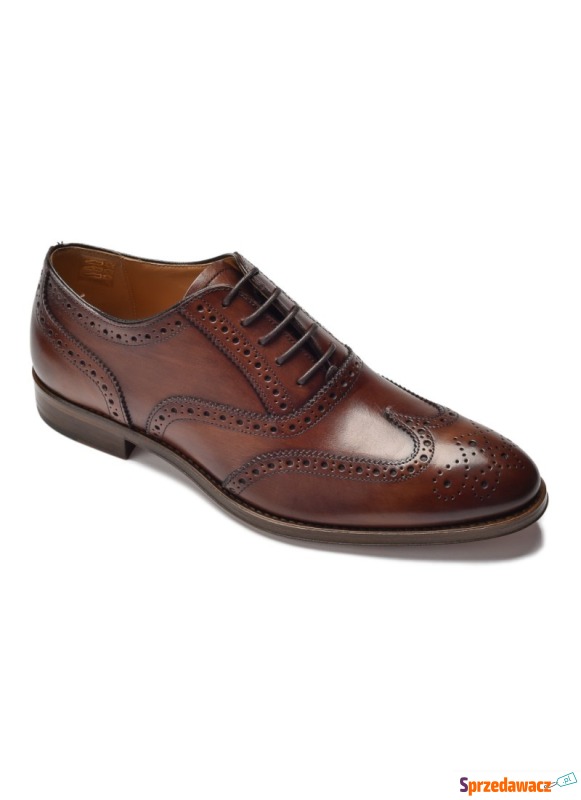 Eleganckie brązowe skórzane buty...