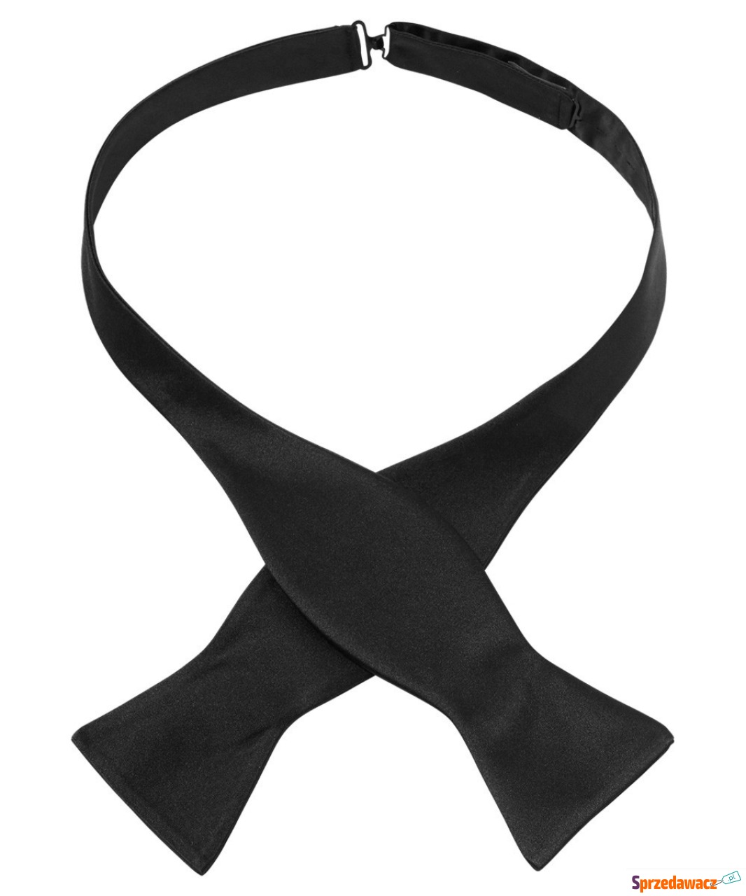 Elegancka czarna jedwabna mucha...
