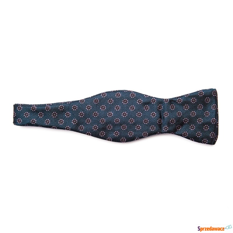 Elegancka granatowa mucha wiązana...
