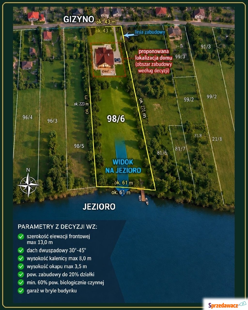 Działka 9439 m² z WZ na dom i...
